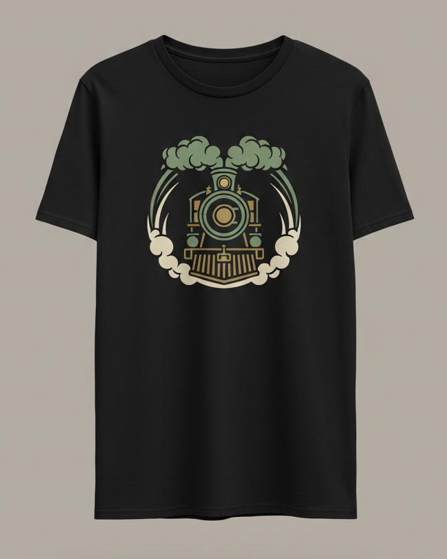 Locomotive Black graphic t-shirt