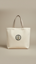 Timetable Ivory tote bag with collectible patch