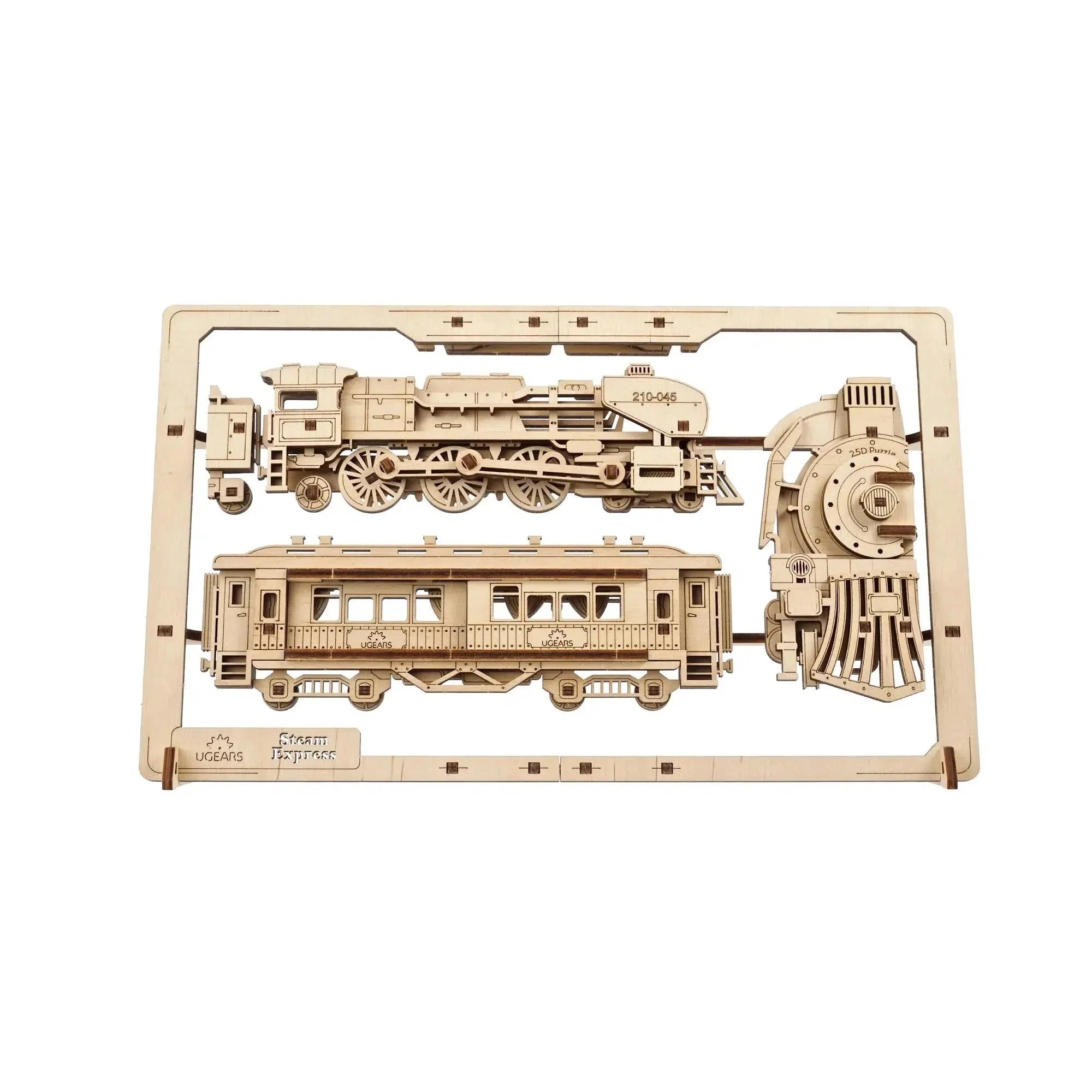 Steam Express Train 2.5D Wood Model Kit UGEARS